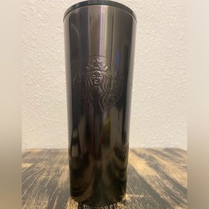 Black stainless steel Starbucks tumbler